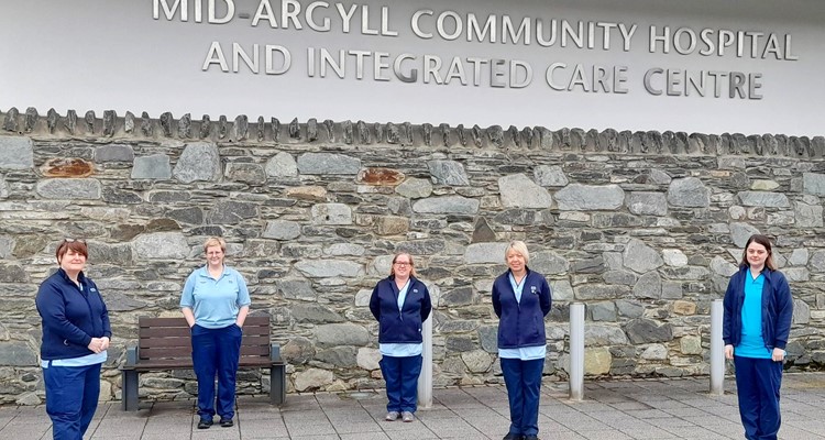 Mid Argyll Reablement Team outside the community hospital