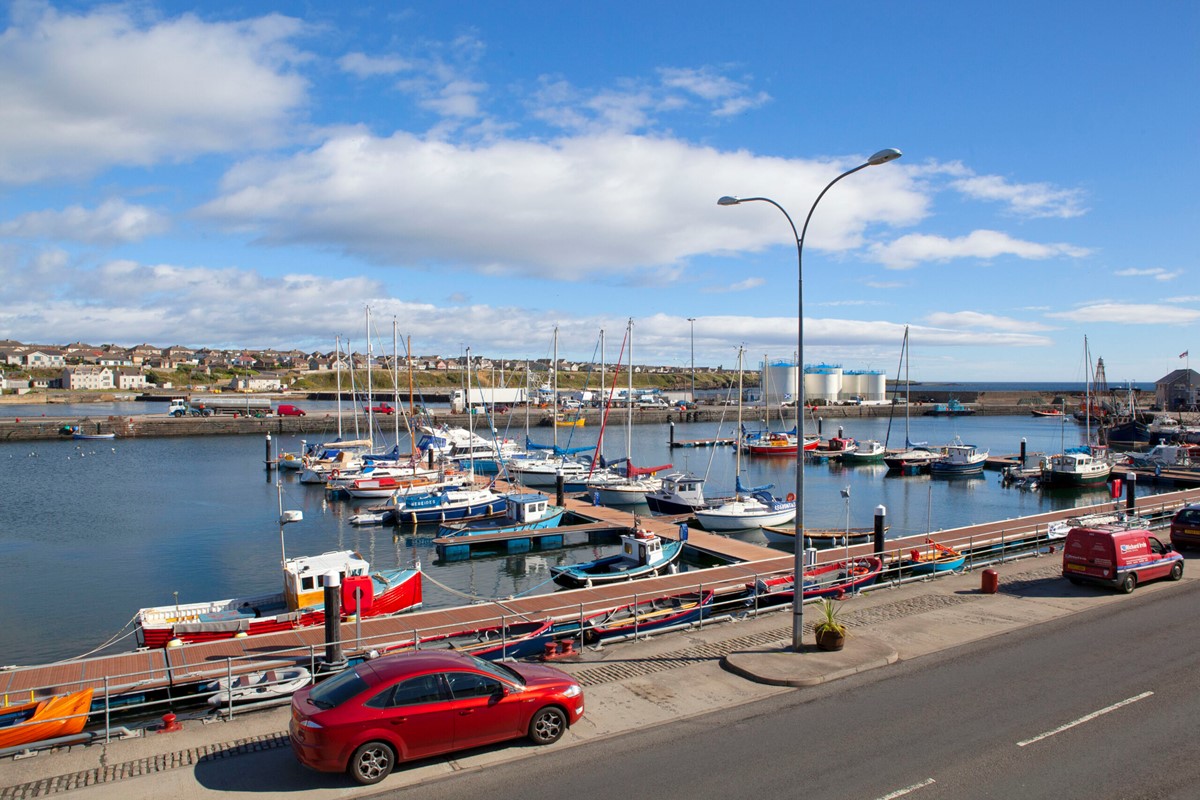 harbour with boats in Caithness
