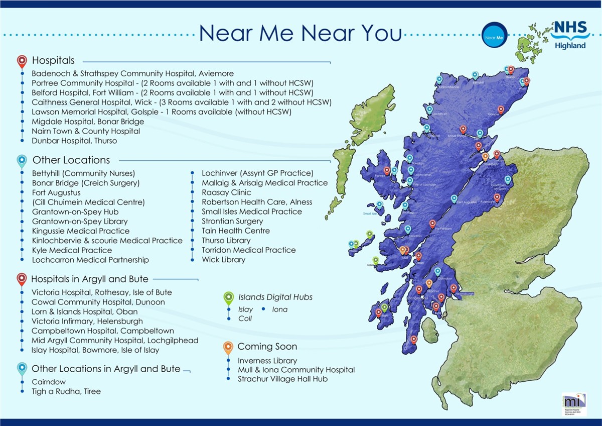 NHS Highland - Near Me Near You map