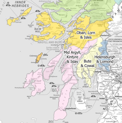 Argyll and Bute Health and Social Care Partnership map