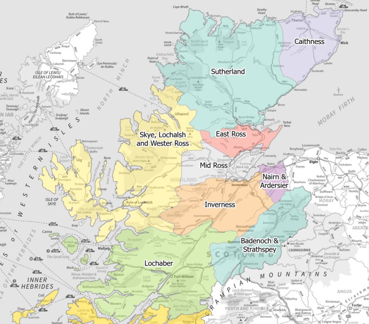 Highland Health and Social Care Partnership map