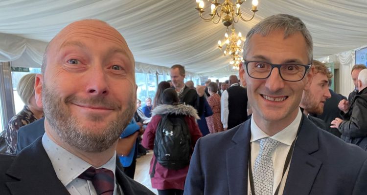 Dr Gethin Williams (NHS Highland) and Dr Adam Giangreco (University of the Highlands and Islands) at the awards