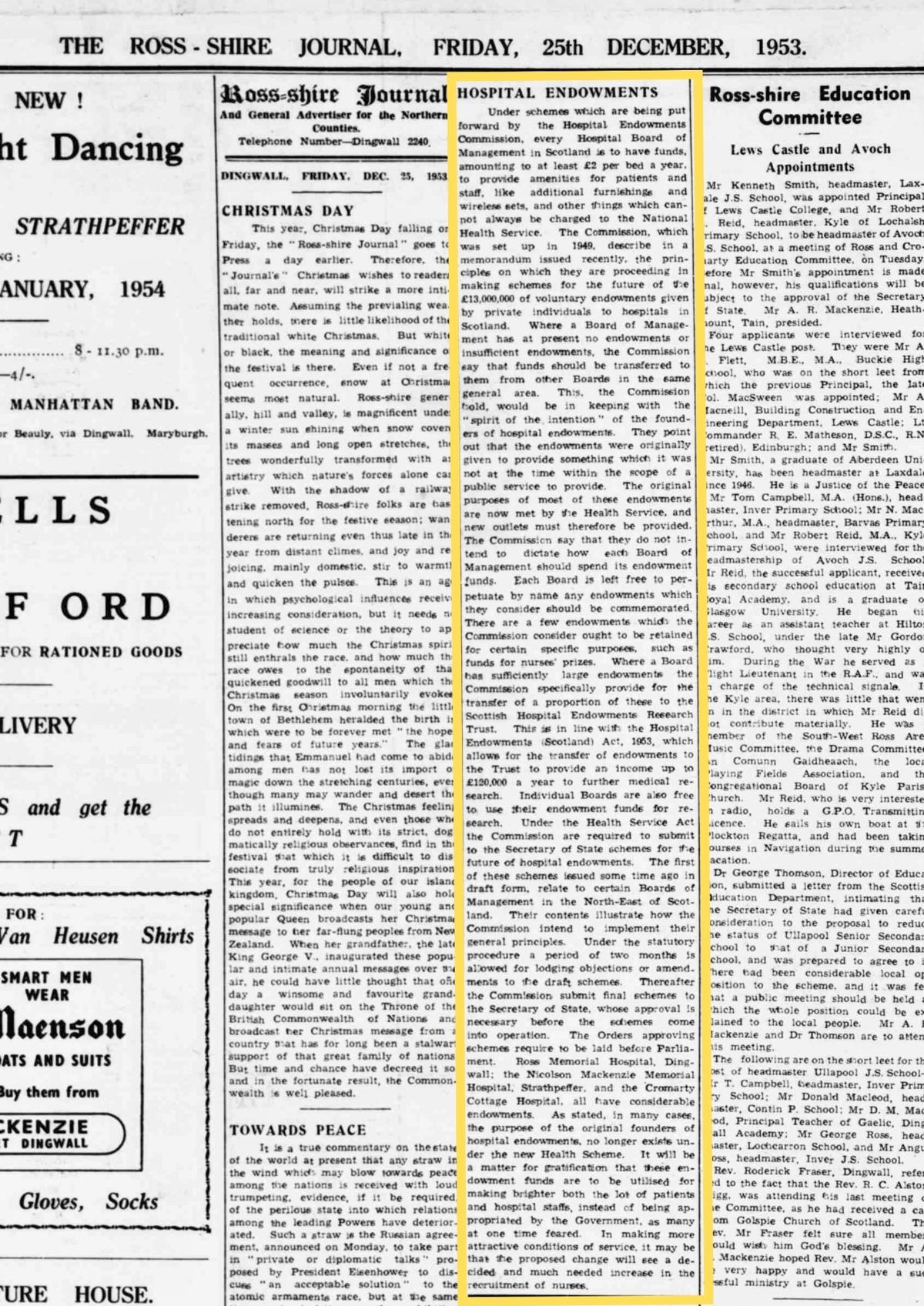 Ross Shire Journal 1953