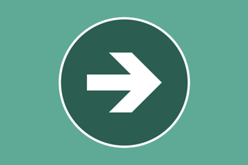 A graphic of a forward pointing arrow