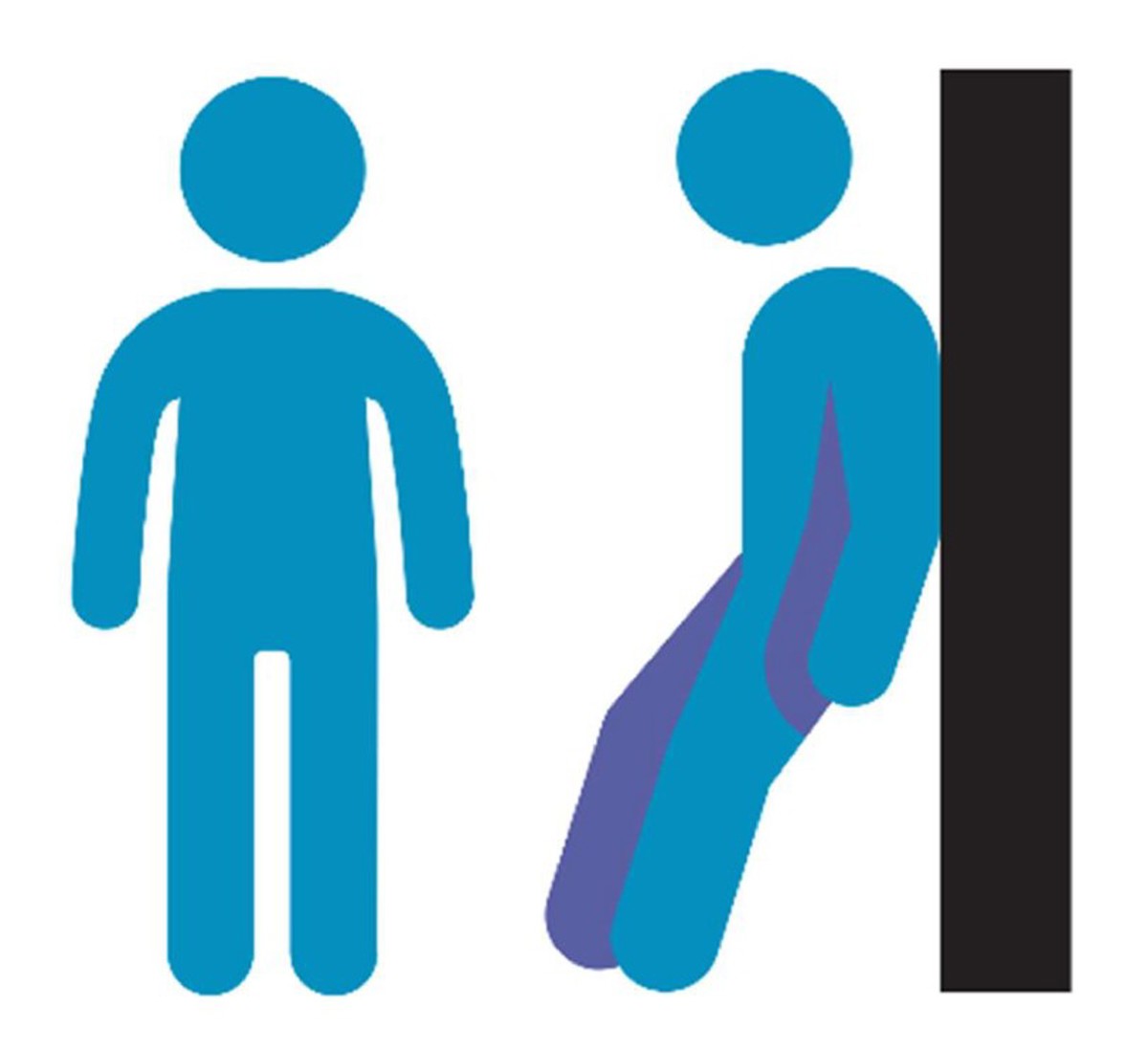 Diagram Person Leaning Against Wall