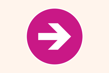 A graphic of a forward pointing arrow