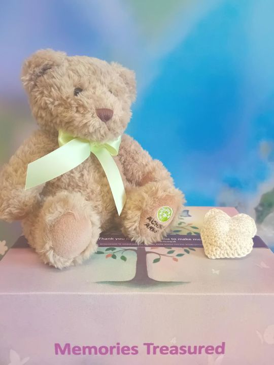 Teddy Bear With Ribbon Memories Treasured