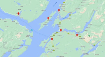 map of oban area