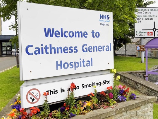 Welcome to Caithness General Hospital sign