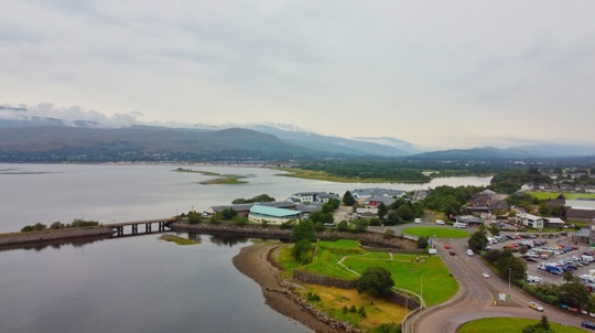 Fort William and Coull aerial view