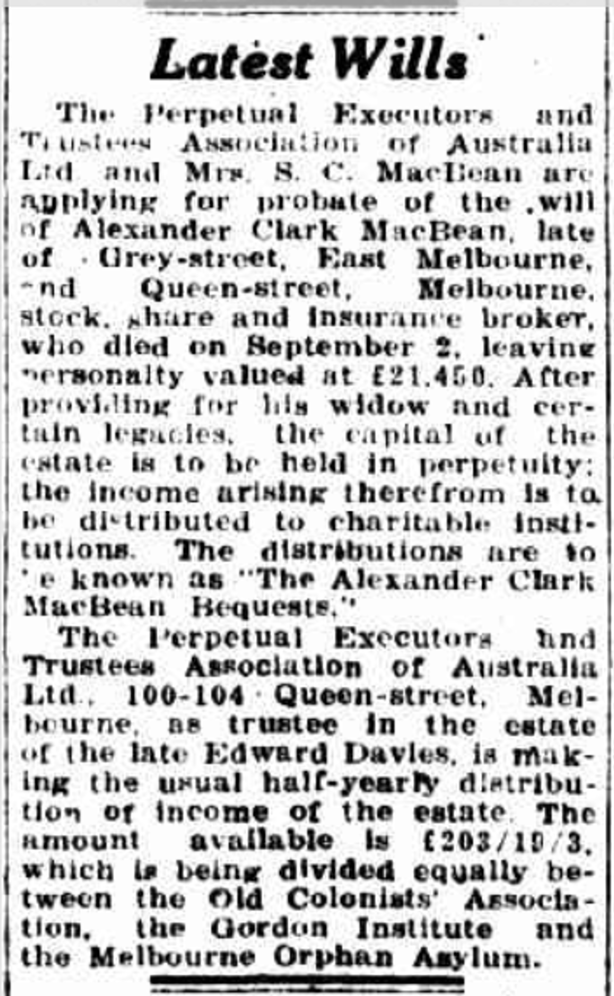 Will Listing, The Sun News Pictorial, Melbourne, 24 October 1927