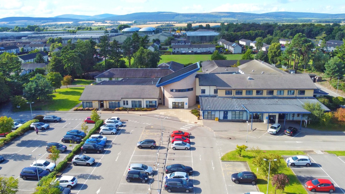 County Community Hospital, Invergordon - aerial view - 1