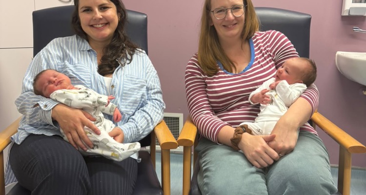 Mabel And Cameron With Thir Mums