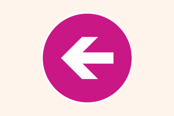 A graphic of a backward pointing arrow