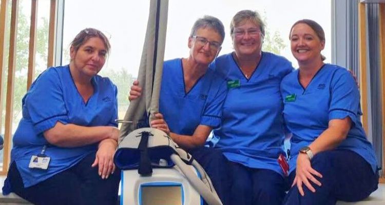 Broadford Hospital team with scalp cooler equipment