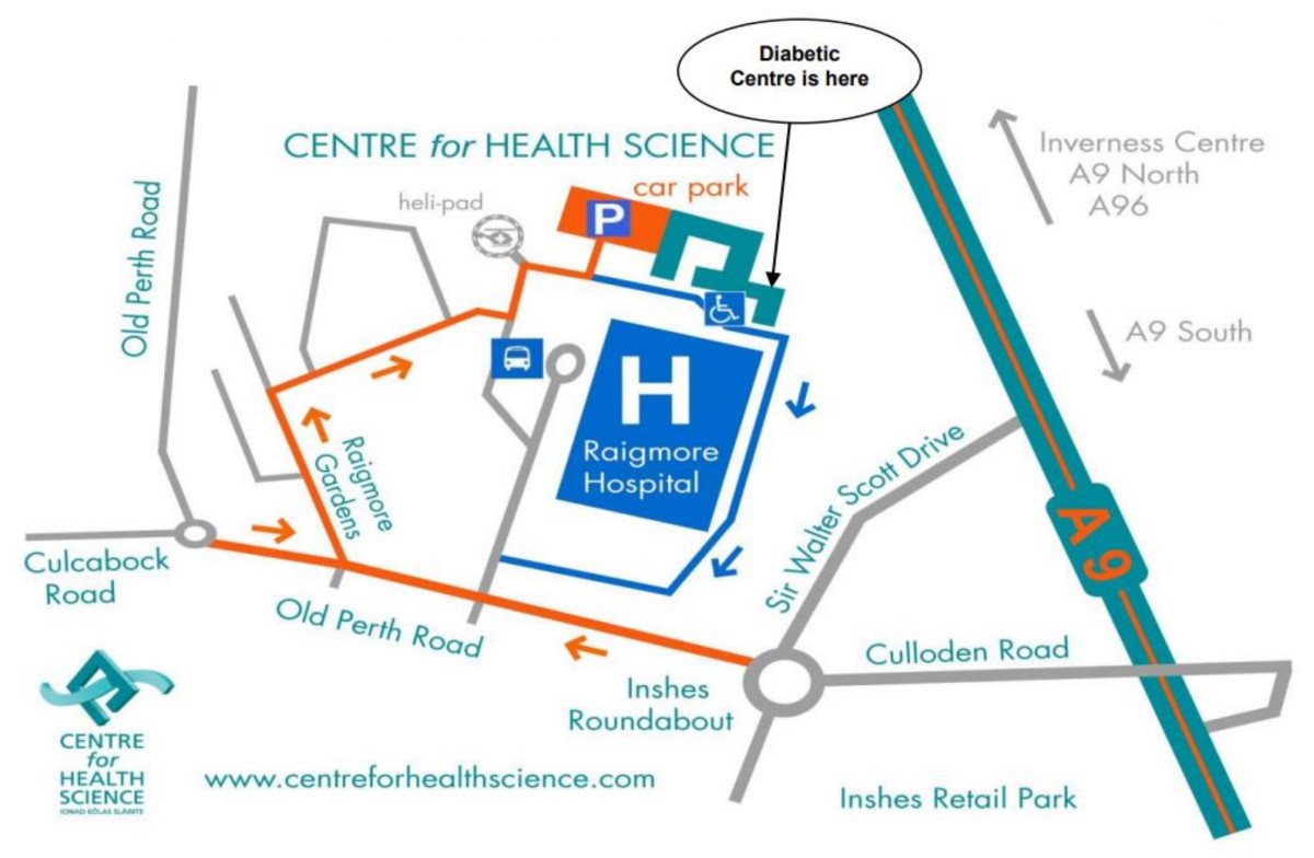 Diabetes Eye Screening Centre Location Map