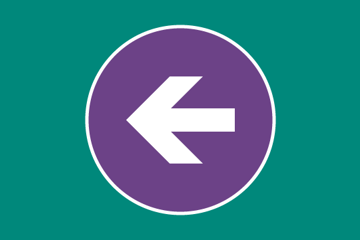 A graphic of a backward pointing arrow