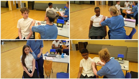 Young People Being Vaccinated