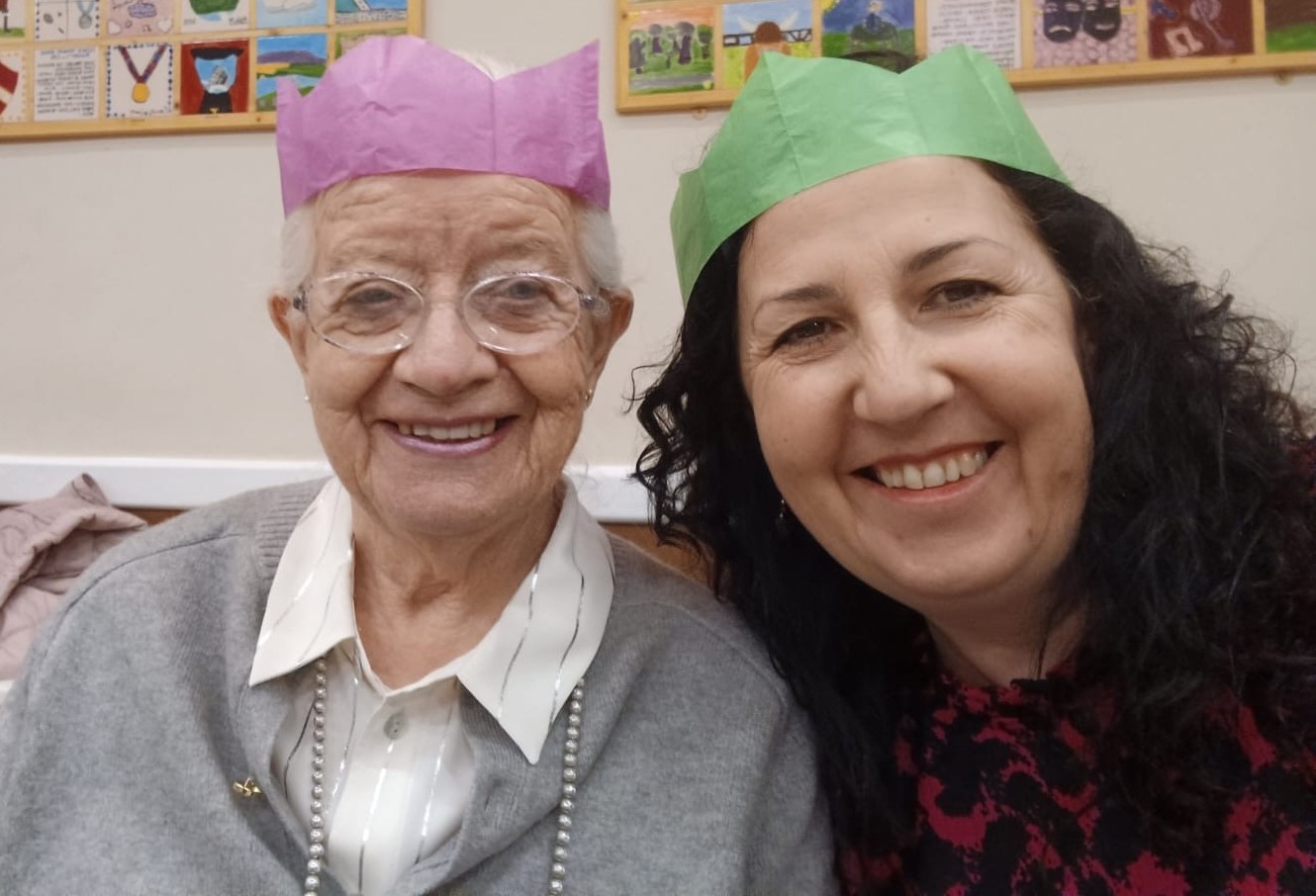 Older And Younger Ladies Smiling