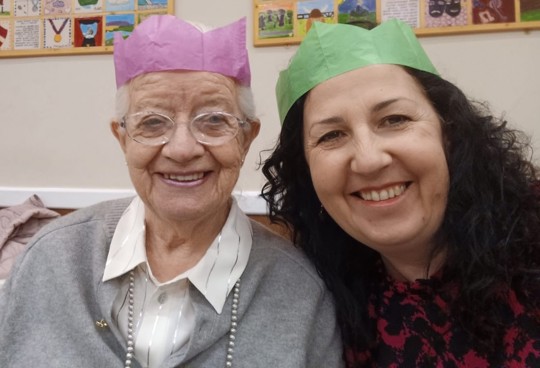 Older And Younger Ladies Smiling