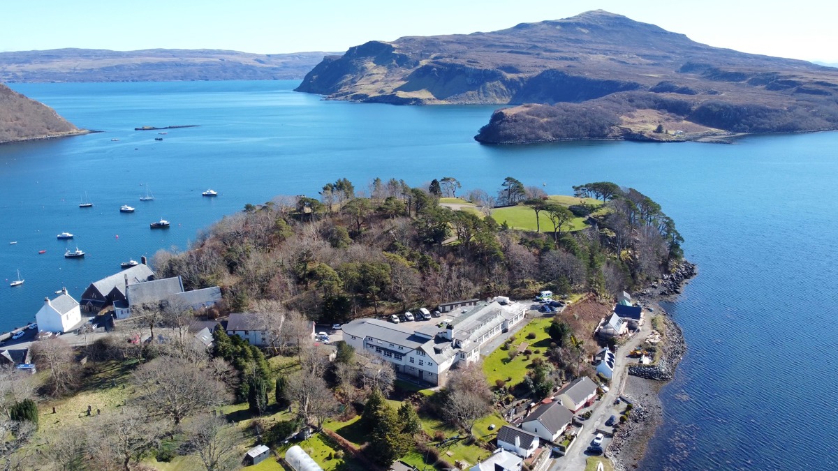 Portree Community Hospital aerial view