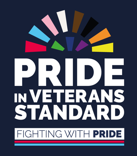 Pride In Veterans Standard Fighting With Pride Logo