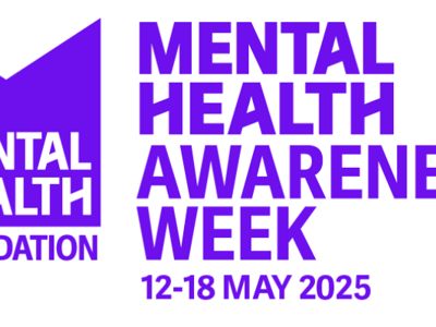 Purple text on a white background reads 'Mental Health Awareness Week 12 - 18 May 2025'