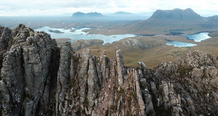 view from summit of Stac Pollaidh