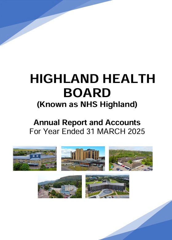 Highland Health Board Annual Report And Accounts 2024 25 Cover