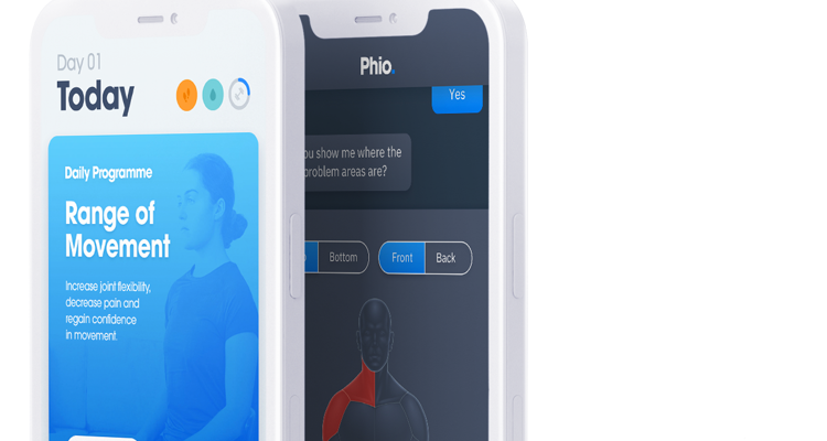 Smartphone displaying Phio app