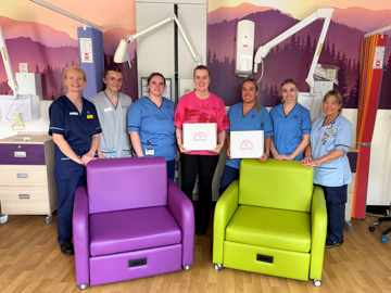 Highland Children’s Unit staff at Raigmore Hospital with bed chairs.png